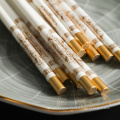 24.5cm Chinese Style Wholesale Colorful Customized Logo Ceramic Porcelain Golden Chopstick